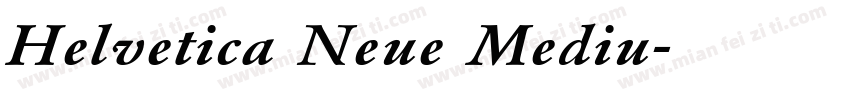 Helvetica Neue Mediu字体转换